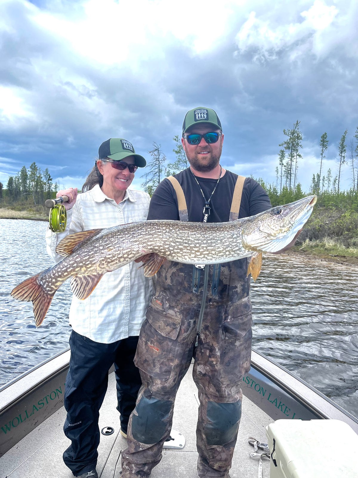 Pike caught on a fly